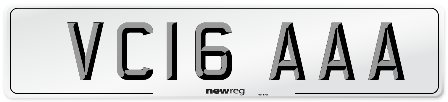 VC16 AAA Number Plate from New Reg